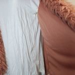 Self Esteem  Mauve Pink Faux Fur Vest With White Long Sleeve Shirt Set Jr L Photo 4