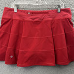 Lululemon  Pace Rival Skirt Skort Dark Red Athletic Tennis Golf Women's 12 Tall Photo 0