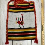 Vintage Multicolor Woven Hobo Tote Bag Boho Festival Fairycore Western Tassels Red Photo 9