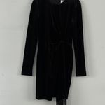 Badgley Mischka NWT Belle Harley Black Velvet Fringe Dress Photo 2