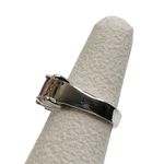 Emerald Cut Glass Stone Multicolored Rainbow Silver Tone Ring Photo 4