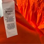 Self Portrait NWT Orange Poplin Tiered Puff Sleeve Midi Dress Womens Size 2 Photo 9