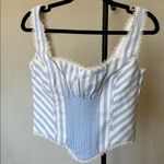 House Of CB  Petra Blue Striped Corset Top size L NWOT $149 Photo 9