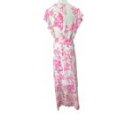 Eliza J Pink Floral Ruffle Midi Dress NWT Size 10 – High-Low Hem & Tie Waist Photo 6