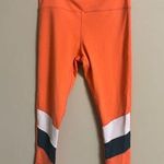 Zyia  Legging Tangerine Angle Block Light n Tight Hi-Rise 7/8 Size 6-8 Medium Photo 0