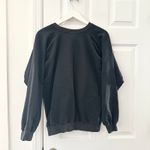 Cotfer Washed Black Relaxed Shoulders Swiss Tradition Embroidered Sweatshirt M Size M Photo 7