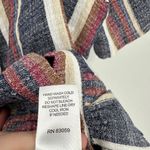 Drew  Multicolor Striped Cotton Button Up Tie Front Cropped Top Size Medium Photo 5