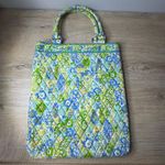 Vera Bradley  Tote Bag Blue Green Floral English Meadow Quilted Cottagecore Boho Photo 1