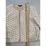 Talbots  Jacket Womens 12 Petite Floral Crochet Cardigan Blazer Cotton Work Bloom Photo 4