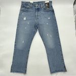 Levi's Premium 501 Original Cropped Women's Sz 30x26 Button Fly Distressed Jeans Photo 1