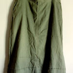 Laura Scott  Army Green Chino MIDI Skirt 16 Photo 0