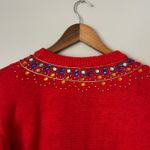 Vintage Western Collection red embellished sweater Size M Photo 5