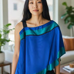 Nicole By Nicole Miller Blouse XS Asymmetrical One Photo 0