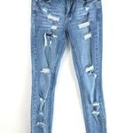Indigo Rein  Womens Jeans Skinny Distressed Ankle Medium Wash 1 Photo 0