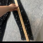 H&M Women Size XL Black long sleeve sequence open back elegant short dress Photo 4