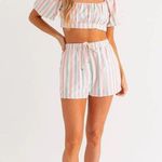 Le lis NWT Le  Zelda Stripe Crop Top and shorts set. Size Medium  Top: Large  Shorts: Medium Photo 8