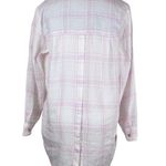 Free People  No Limits Oversized Linen Alabaster Combo Shirt Photo 9