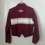 Vtg 80’s Western Cropped Embroidered Rodeo Barrel Racer Top Red Photo 1