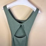 Anthropologie Amadi Women's Knit Maxi Dress Sage Green Size Small Open Back Photo 5