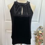 Catherine Malandrino  Black Velvet Keyhole Luxe Top Size S Sleeveless Photo 14