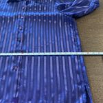 Bonworth  Women’s Purple Striped Button Down Shirt Lightweight Size Medium Photo 6