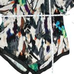 cha cha vente Cascade Abstract Scoop Neck Cut Out Tie Up Top Blouse XL Photo 3