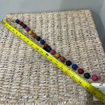 Italian Round Beaded Purse Handle 21” Long Colorful Gold Beads only Photo 3
