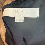 Loft  Plus Velvet Trim Swiss Dots Long Sleeve Blouse Black Size 16 Photo 4