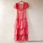 Love Shack Fancy  Tiered Ruffle Maxi Gown in Pink Size 4 Photo 1
