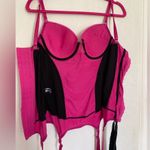 Pink and Black Morbid Threads Bustier Top lingerie Size L Photo 2