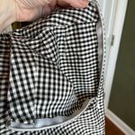 Loft Ann Taylor  black / white checked 100% silk seersucker cropped pants size 2 Photo 5