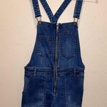 American Eagle Outfitters Blue Denim Zip Down Short Overalls Juniors Size Medium Photo 0