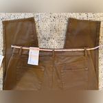 Coldwater Creek Women’s Cropped Flat Front Chino Khaki Pants Brown Size 8, NWT Photo 3