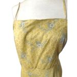 Vintage J Crew Sun Dress Size 12 Y2K Floral Old Money Butter Yellow Boho Midi Photo 2