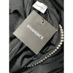 Khanum's Kira Diamante Trim Long Maxi Dress in Black New Womens Crystal Gown Photo 9