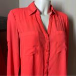 EXPRESS Long Sleeve Notched Collar Blouse Photo 9