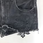 American Eagle Womens Hi-Rise Shortie Crochet Detail Super Stretch Black 6 Photo 1