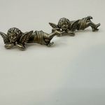 JJ Jonette removable cherub silver tone earrings Photo 2