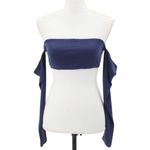 House of Harlow 1960 x Revolve Val Off Shoulder Tube Crop Top Blue Modal Small Photo 1