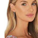 Lili Claspe Cici Duster Earrings in Gold New Womens Dangle Drop Crystal Jewelry Photo 0