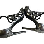 Kendall + Kylie  Elena Metallic Silver Cutout Caged Sandal Stiletto Heels Size 10 Photo 5