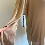 Brochu Walker  Nadia Long Sleeve Silk Tee NEW Size Large in Tan Photo 4