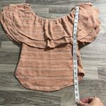 Free People  Open Weave Jacquard Knit Wide Scoop Neck Heirloom Blouse Top; XS Photo 6