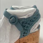 Nine West NWOT  Comiele Wedge Sandals — Medium Blue • US 10 M ♣️ Photo 3