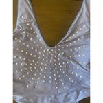 Gianni Bini Womens Purple Pearl Detail Front Cheeky One Piece Size Medium Photo 1