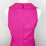NEW Theia Collared Neck Cocktail Dress 870033 Bright Fuchsia Pink Womens Size 10 Photo 6