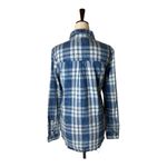 BLANK NYC  Shirt‎ Women XS Blue Plaid You Oughta Know Raw Hem Button Up Western Photo 2