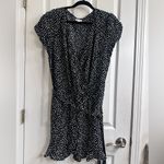 Loft Black and White Sheath romper with Flutter Cap Sleeves Photo 1