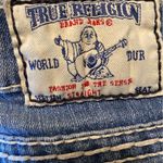 True Religion  Light Wash Exposed Stitching Low Rise Straight Leg Jeans Size 25 Photo 9