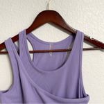 Free People NWT  Womens Tank Top Summer Lilac Strappy Ribbed Crop Size Medium Photo 2